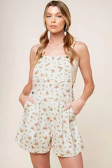INVITE ONLY OFF WHITE WOVEN ROMPER - Flying Tomato - Flyclothing LLC