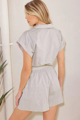 CALM REFLECTIONS WOVEN ROMPER - Flying Tomato - Flyclothing LLC
