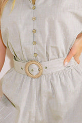 CALM REFLECTIONS WOVEN ROMPER - Flying Tomato - Flyclothing LLC