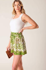 DISTANT ECHOES GREEN SHORTS - Flying Tomato - Flyclothing LLC