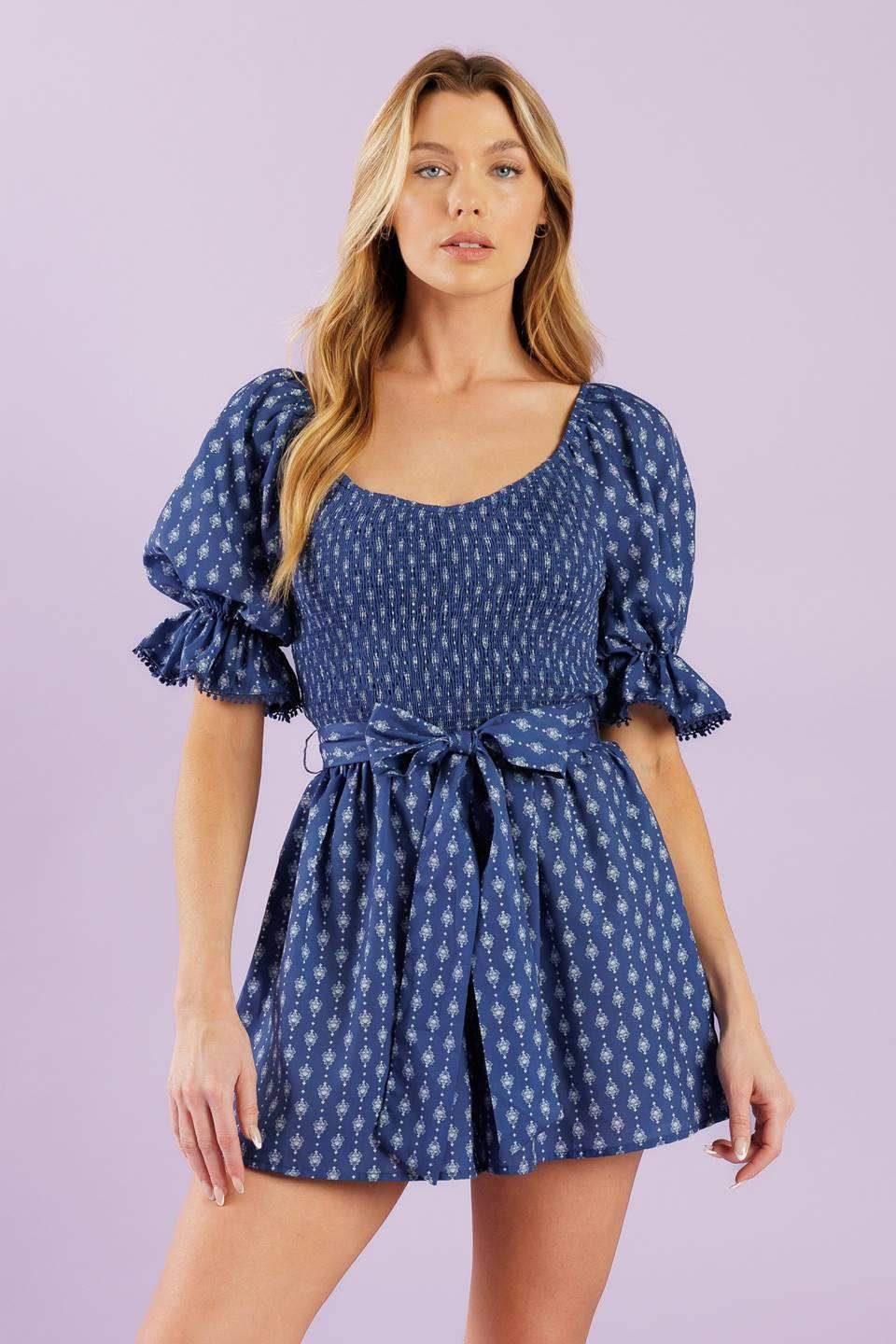 STAY ON YOUR MIND WOVEN ROMPER - Flying Tomato - Flyclothing LLC