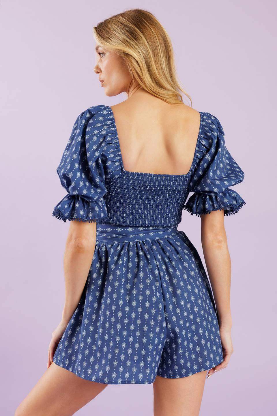 STAY ON YOUR MIND WOVEN ROMPER - Flying Tomato - Flyclothing LLC