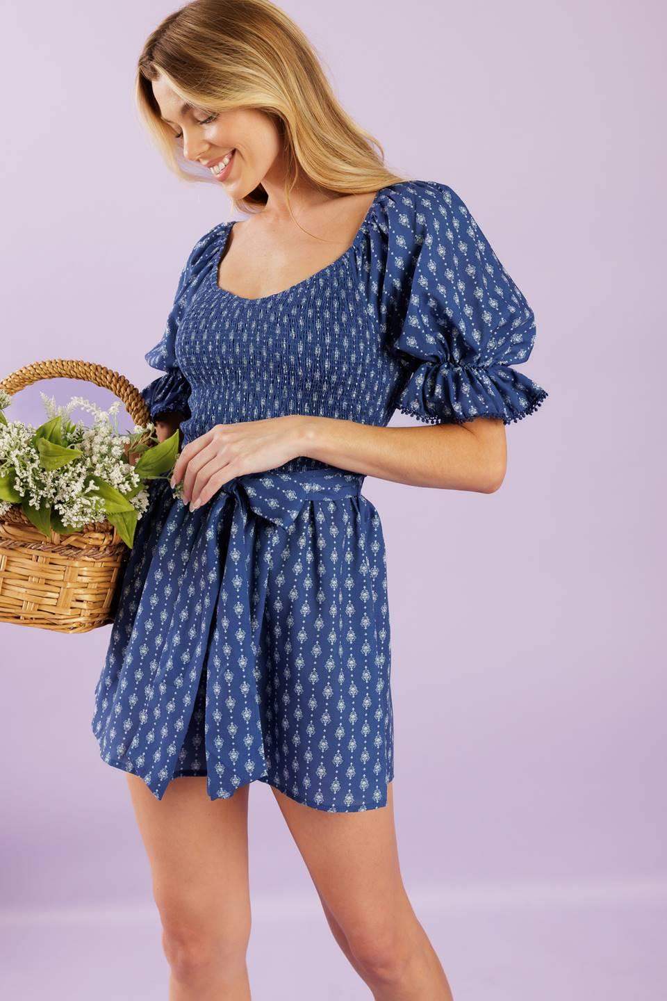 STAY ON YOUR MIND WOVEN ROMPER - Flying Tomato - Flyclothing LLC