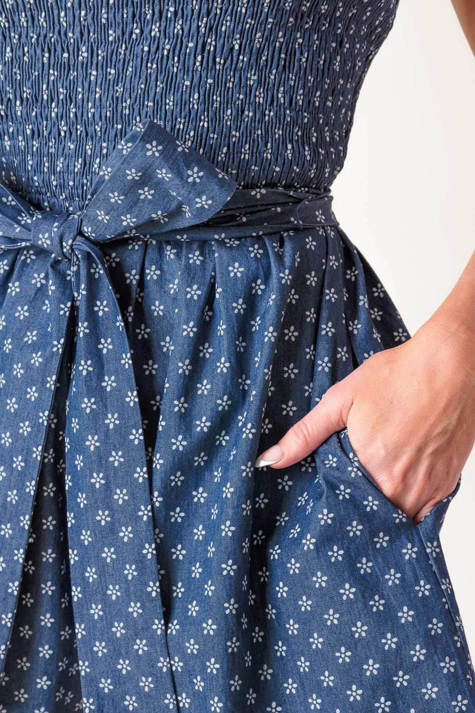 FULL FOCUS DENIM WOVEN ROMPER - Flying Tomato - Flyclothing LLC