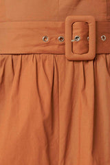 ELEVATED ICON BROWN WOVEN JUMPSUIT - Flying Tomato - Flyclothing LLC