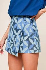 ENTICING DARLING BLUE DENIM SKORT - Flying Tomato - Flyclothing LLC