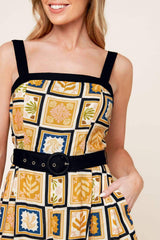 PERFECT TIMING WOVEN ROMPER - Flying Tomato - Flyclothing LLC