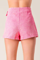 URBAN LEGEND PINK ACID WOVEN SKORT - Flying Tomato - Flyclothing LLC