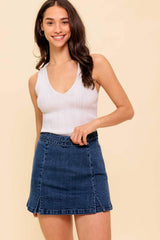 SUNDAY AFTERNOONS MEDIUM INDIGO SKORT - Flying Tomato - Flyclothing LLC
