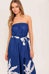 SERENE DAYS NAVY WOVEN JUMPSUIT - Flying Tomato - Flyclothing LLC