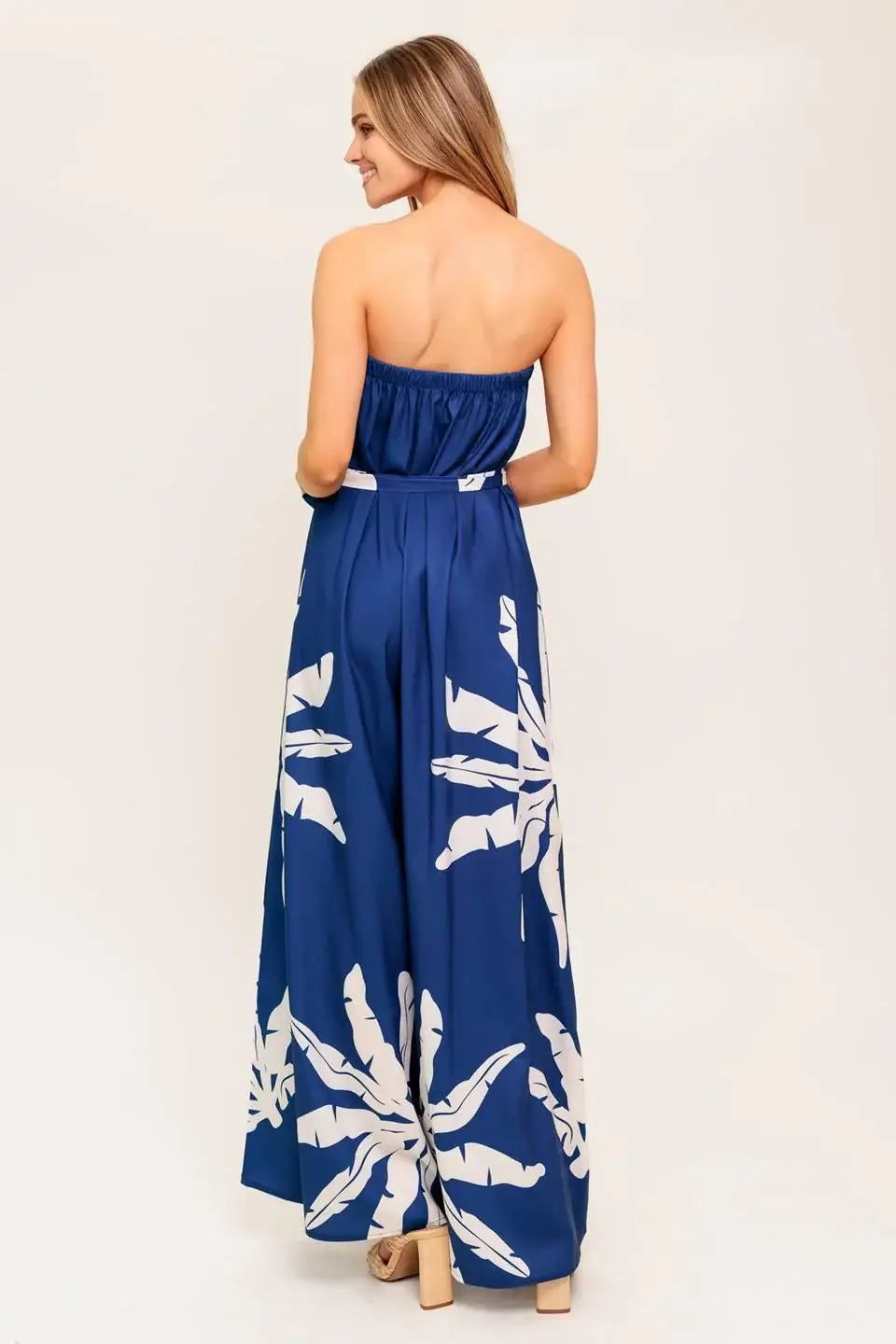 SERENE DAYS NAVY WOVEN JUMPSUIT - Flying Tomato - Flyclothing LLC