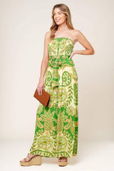 CAMERON MEADOW GREEN WOVEN JUMPSUIT - Flying Tomato - Flyclothing LLC