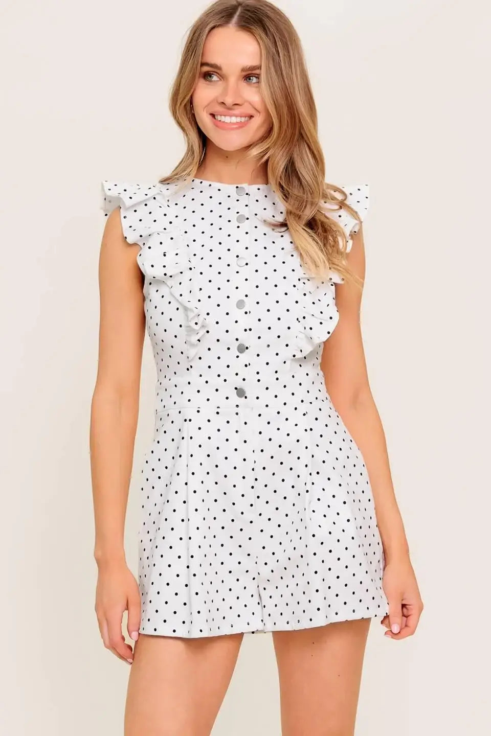 SUNNY MOOD WOVEN ROMPER - Flying Tomato - Flyclothing LLC