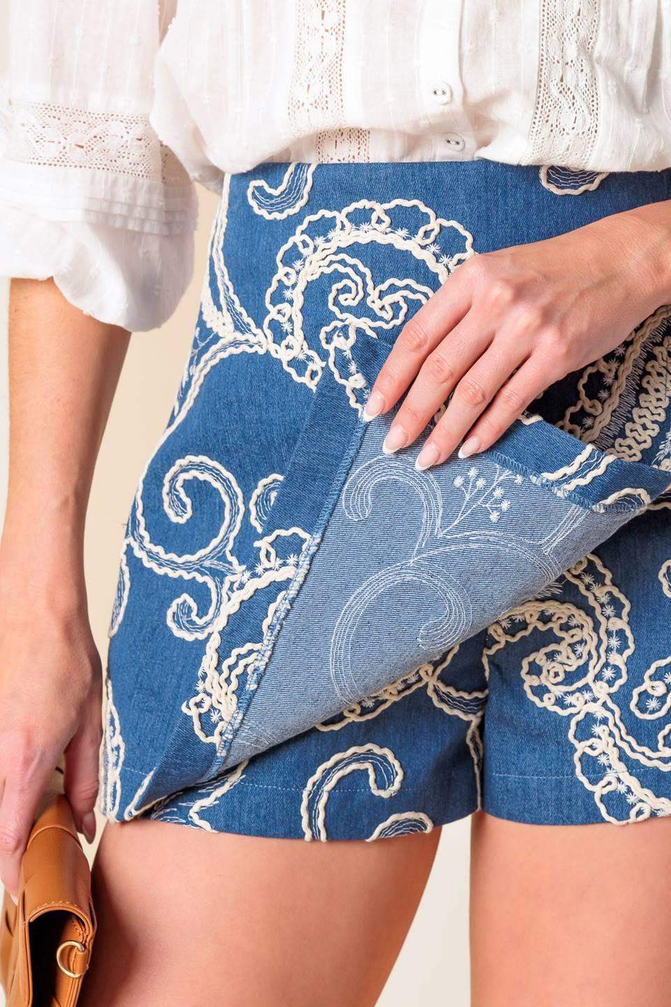 CARA LA FRANCE WOVEN SKORT - Flying Tomato - Flyclothing LLC