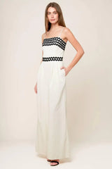 MEET AT THE PIER CREAM WOVEN JUMPSUIT - Flying Tomato - Flyclothing LLC