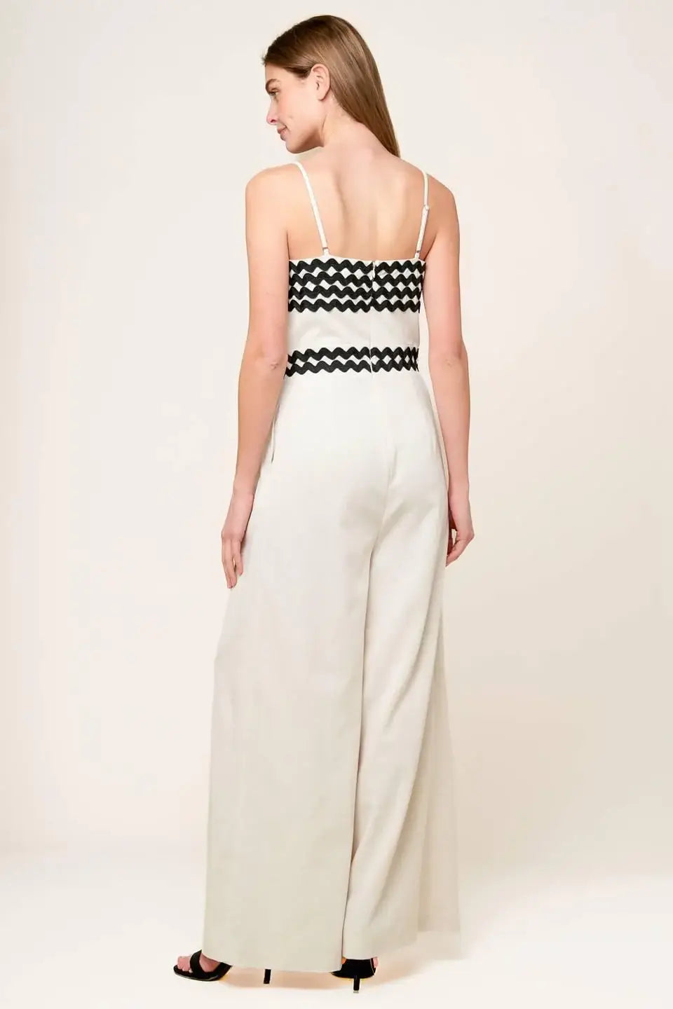 MEET AT THE PIER CREAM WOVEN JUMPSUIT - Flying Tomato - Flyclothing LLC
