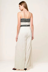 MEET AT THE PIER CREAM WOVEN JUMPSUIT - Flying Tomato - Flyclothing LLC