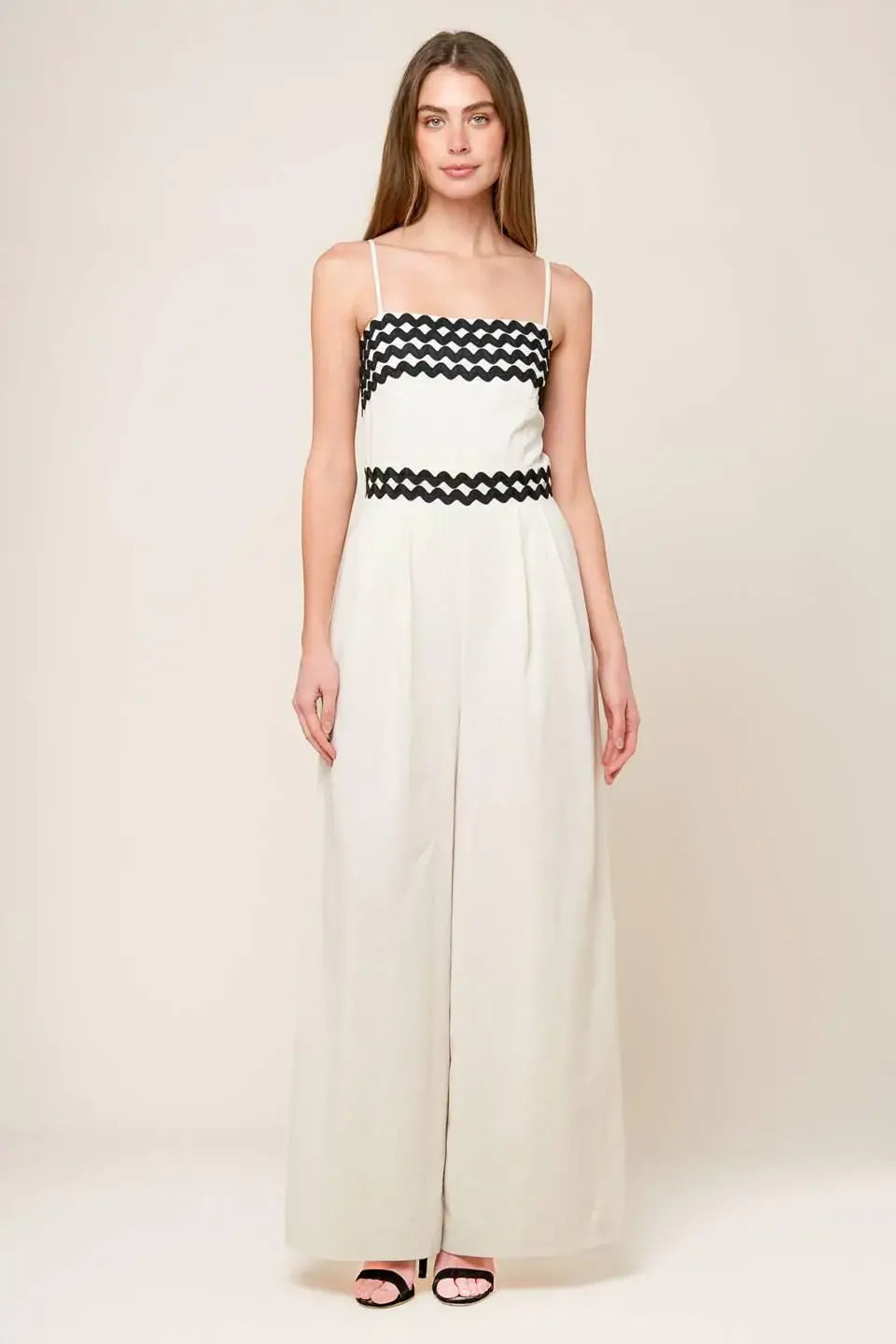 MEET AT THE PIER CREAM WOVEN JUMPSUIT - Flying Tomato - Flyclothing LLC