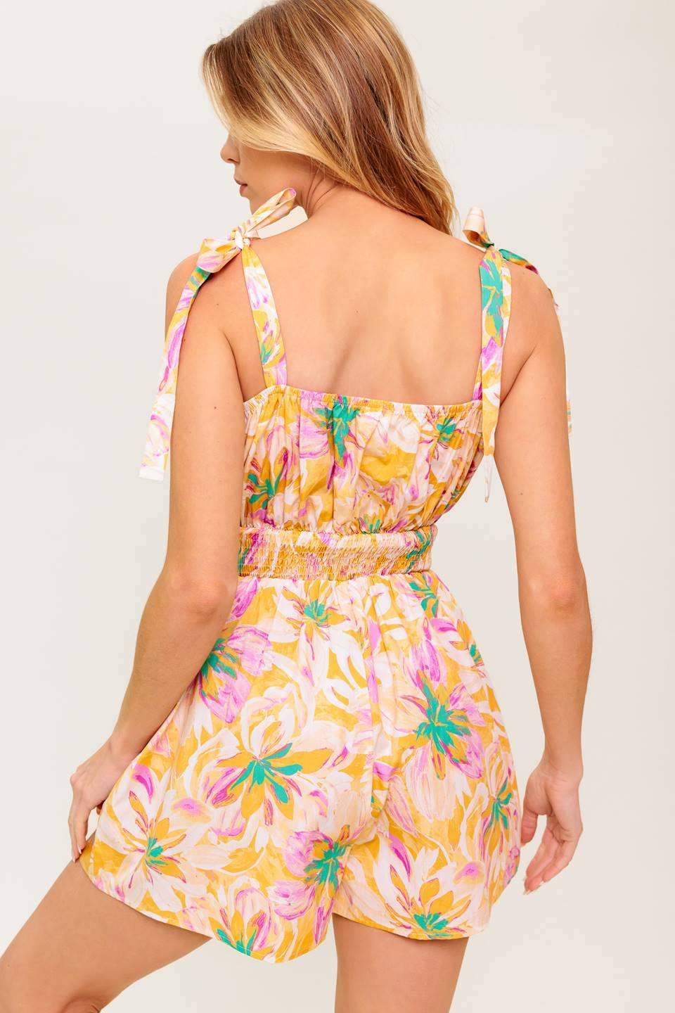MOONLIT PATHWAY WOVEN ROMPER - Flying Tomato - Flyclothing LLC