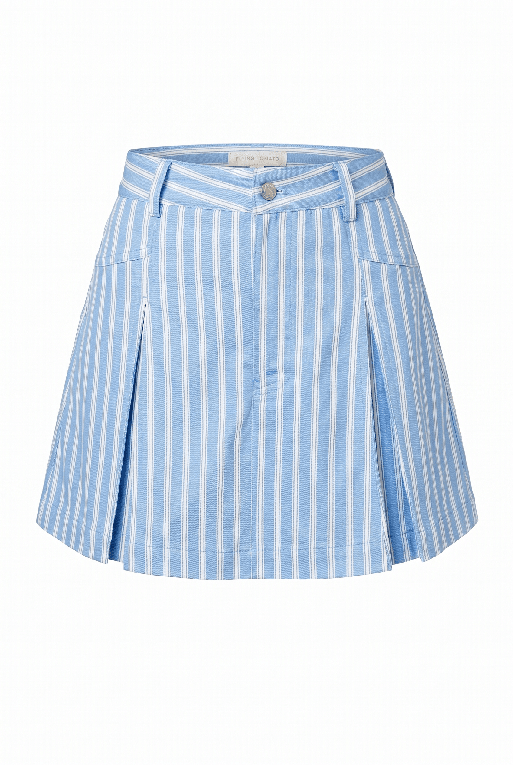 VALERIA POWDER BLUE WOVEN SKORT - Flying Tomato - Flyclothing LLC