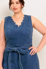 WHERE THE NIGHT MEDIUM INDIGO DENIM JUMPSUIT - Flying Tomato - Flyclothing LLC