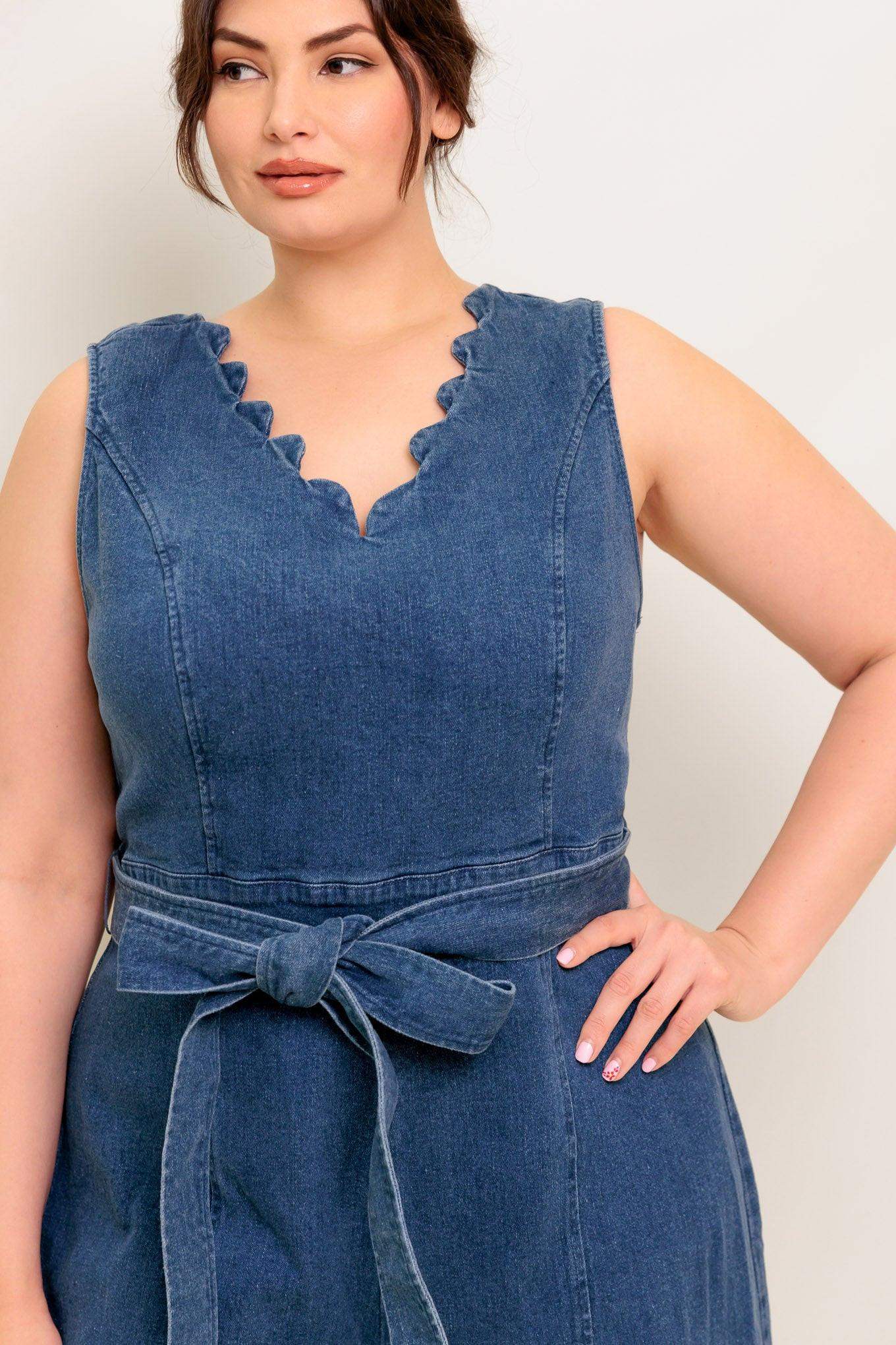 WHERE THE NIGHT MEDIUM INDIGO DENIM JUMPSUIT - Flying Tomato - Flyclothing LLC