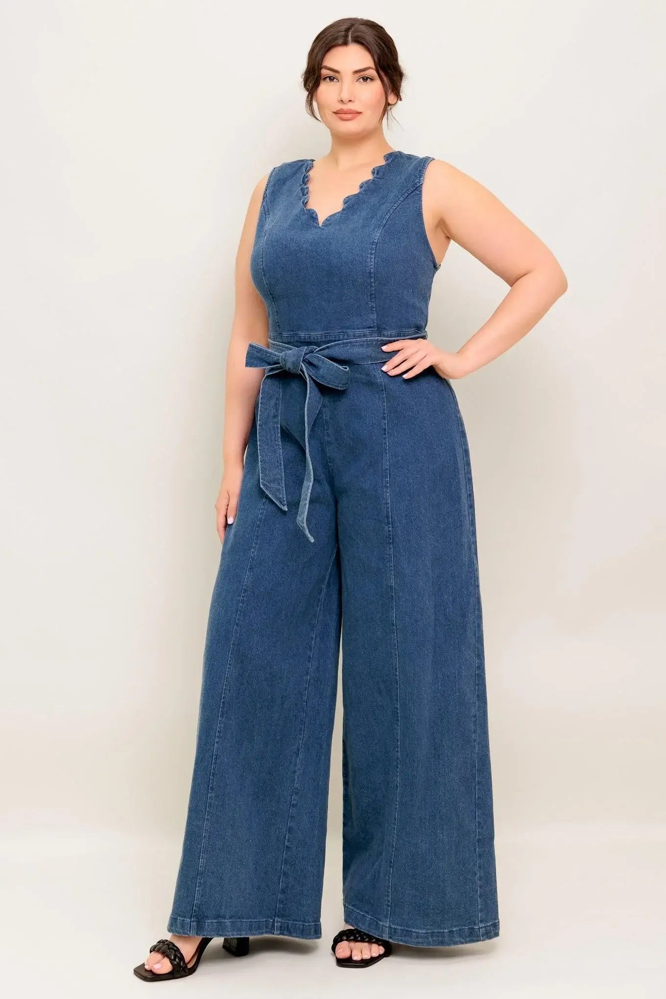 WHERE THE NIGHT MEDIUM INDIGO DENIM JUMPSUIT - Flying Tomato - Flyclothing LLC