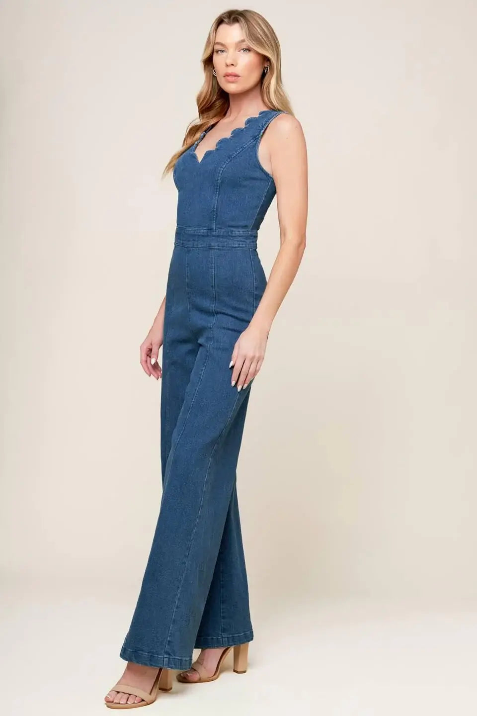 WHERE THE NIGHT MEDIUM INDIGO DENIM JUMPSUIT - Flying Tomato - Flyclothing LLC