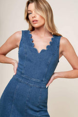 WHERE THE NIGHT MEDIUM INDIGO DENIM JUMPSUIT - Flying Tomato - Flyclothing LLC