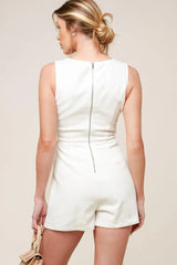 OPEN MINDED DENIM WOVEN SKORT ROMPER - Flying Tomato - Flyclothing LLC
