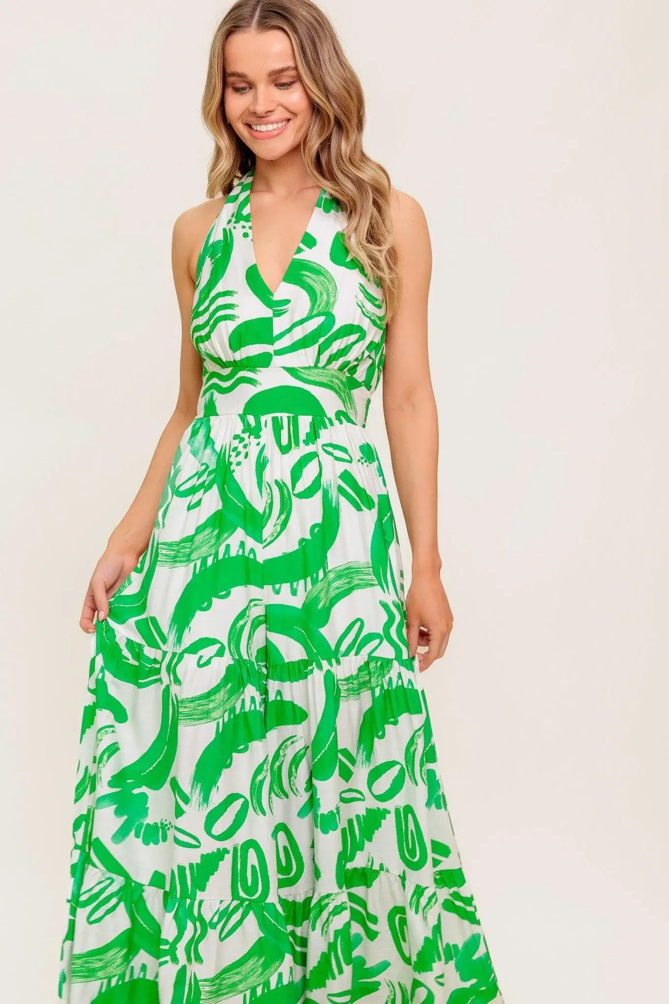 GARDEN WHISPER GREEN WOVEN JUMPSUIT - Flying Tomato - Flyclothing LLC