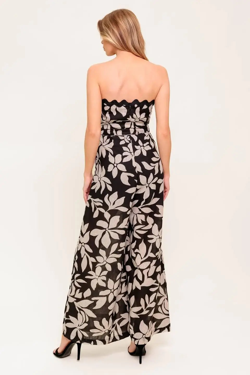 DREAMY ELEGANCE BLACK WOVEN JUMPSUIT - Flying Tomato - Flyclothing LLC