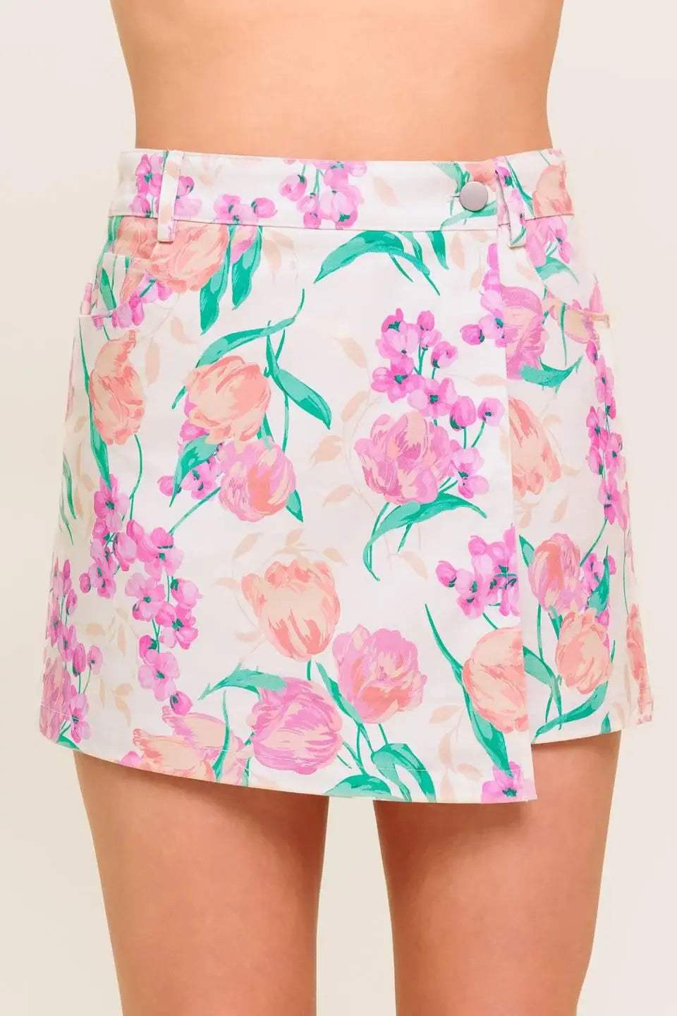 ROSEWOOD STORY WOVEN SKORT - Flying Tomato - Flyclothing LLC