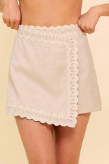 SURFING BY MOONLIGHT WOVEN SKORT - Flying Tomato - Flyclothing LLC