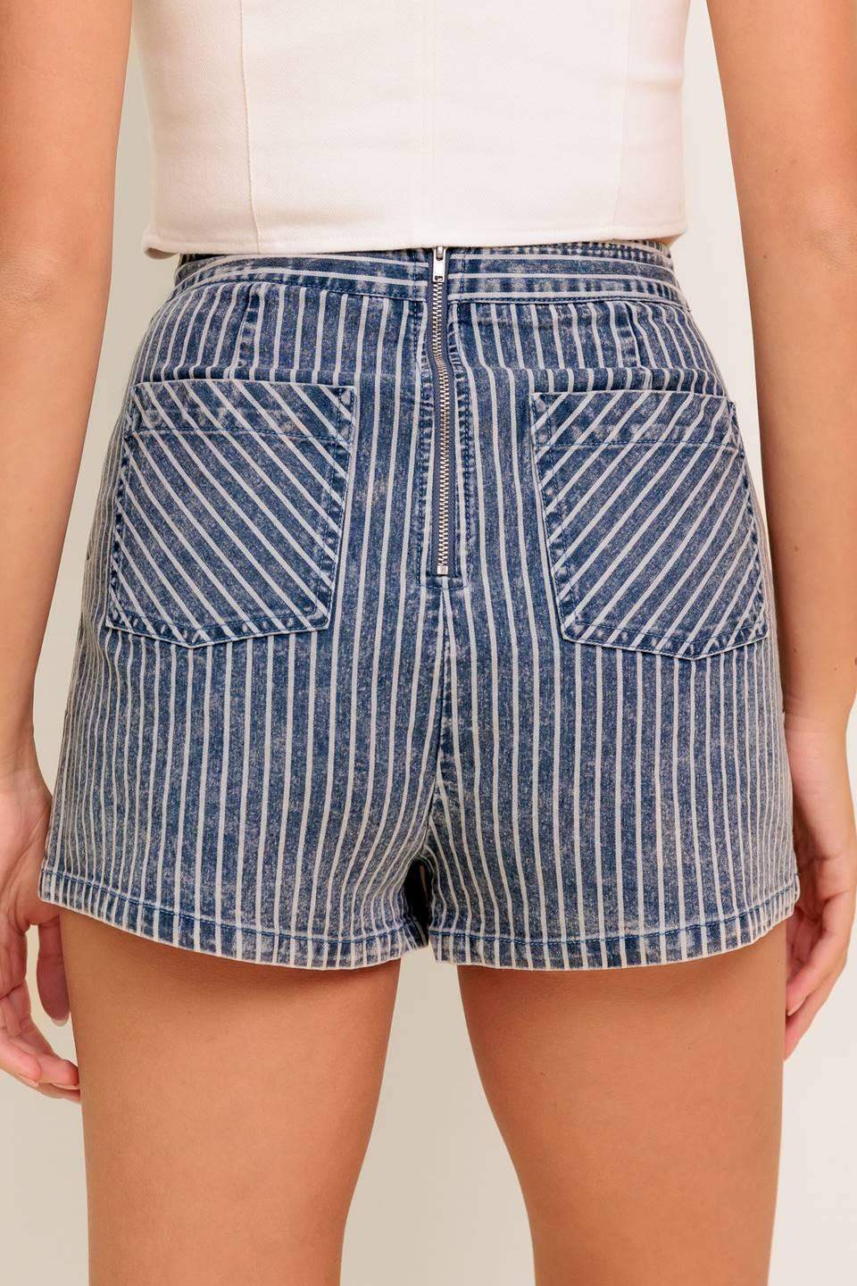 OCEAN BLISS DENIM SKORT - Flying Tomato - Flyclothing LLC