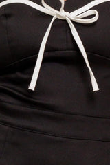 NOIR BOW COUTURE WOVEN SKORT ROMPER - Flying Tomato - Flyclothing LLC