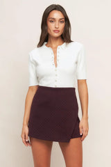 FRENCH GIRL WOVEN SKORT - Flying Tomato - Flyclothing LLC