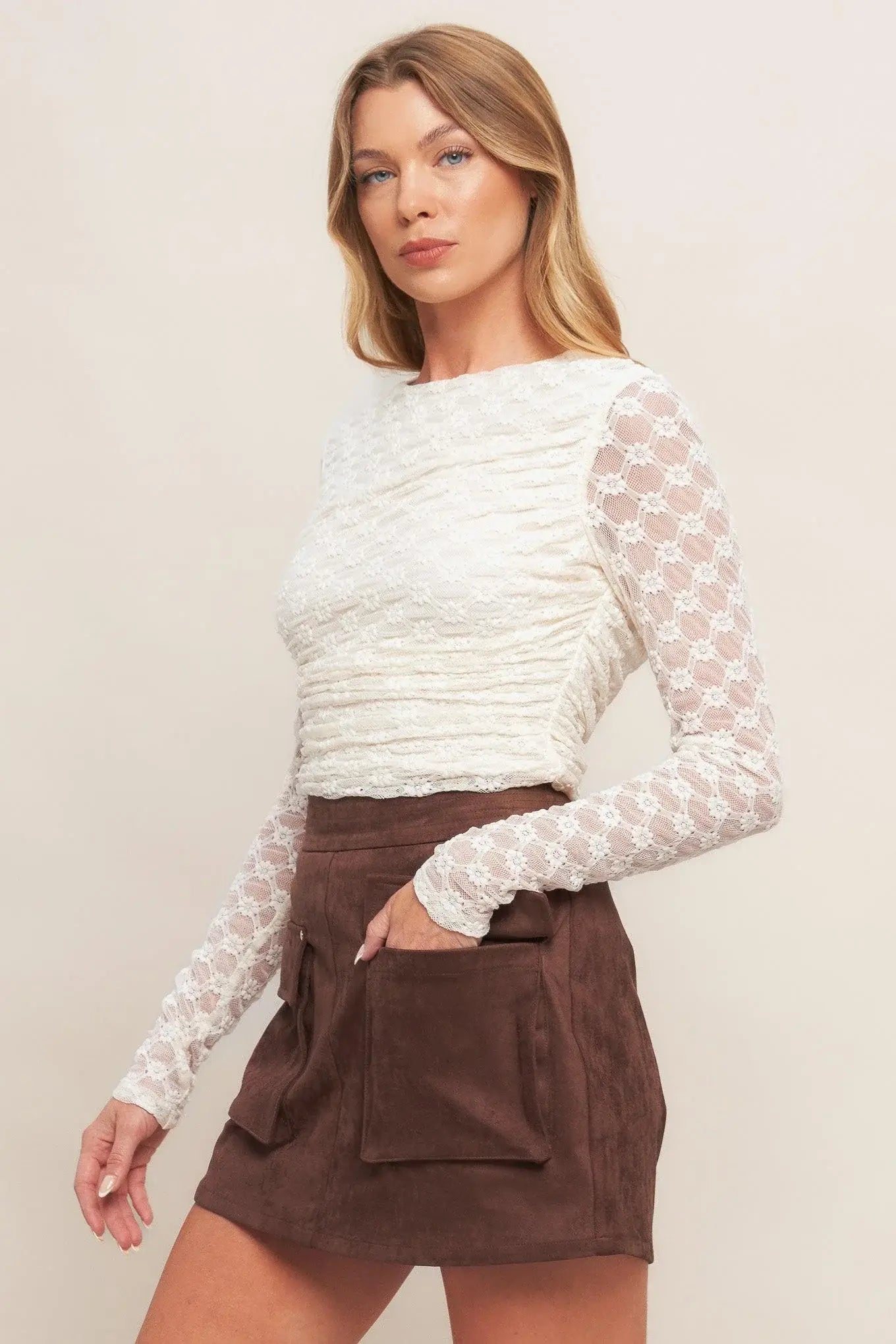 WESTERN ROMANCE FAUX SUEDE SKORT - Flying Tomato - Flyclothing LLC