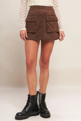 WESTERN ROMANCE FAUX SUEDE SKORT - Flying Tomato - Flyclothing LLC