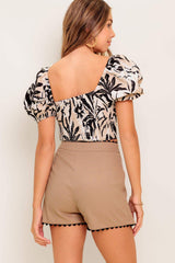 WAVY LINE WOVEN SKORT - Flying Tomato - Flyclothing LLC