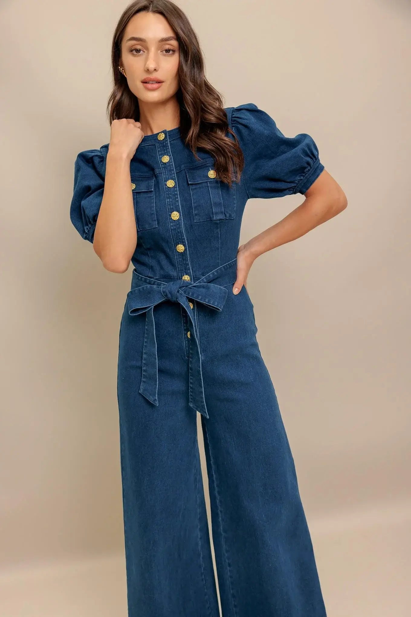 UTILITY QUEEN DENIM JUMPSUIT - Flying Tomato - Flyclothing LLC