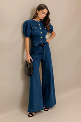 UTILITY QUEEN DENIM JUMPSUIT - Flying Tomato - Flyclothing LLC