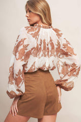 DESERT FLOWER FAUX SUEDE SKORT - Flying Tomato - Flyclothing LLC