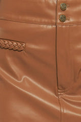 STREET CHIC ESSENTIAL FAUX LEATHER SKORT - Flying Tomato - Flyclothing LLC