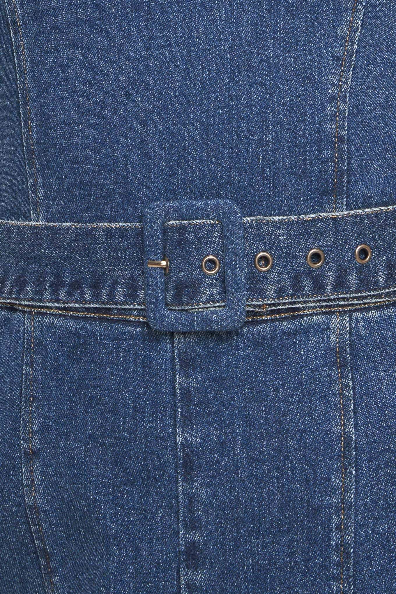 EXPERT SWEETNESS MEDIUM INDIGO DENIM JUMPSUIT - Flying Tomato - Flyclothing LLC