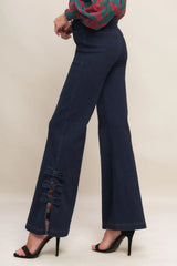 VINTAGE ICON DARK INDIGO DENIM PANTS - Flying Tomato - Flyclothing LLC