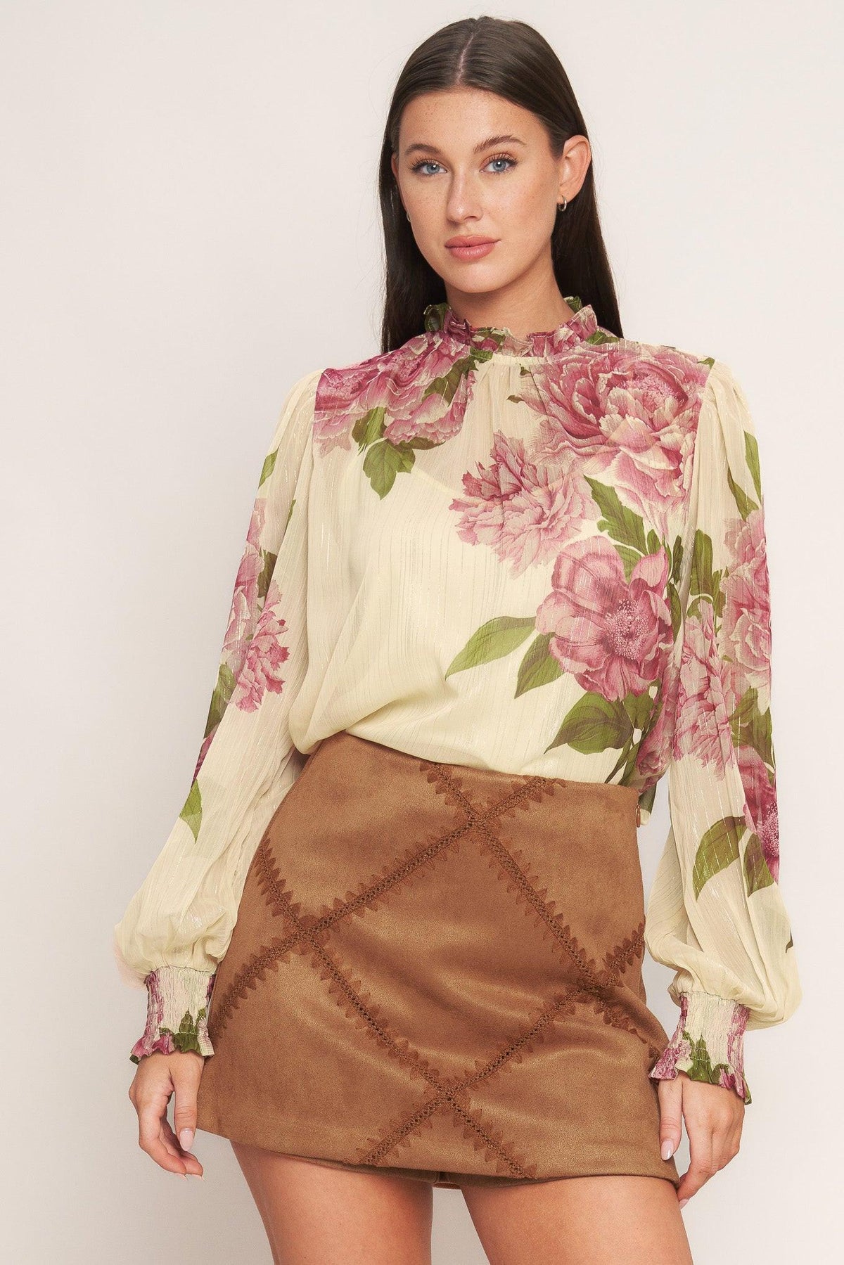 TERRA PATCH FAUX SUEDE SKORT - Flying Tomato - Flyclothing LLC