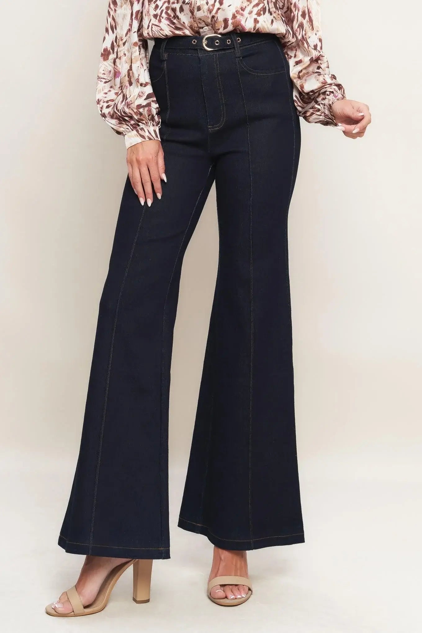 ICONIC FLARE DENIM PANTS - Flying Tomato - Flyclothing LLC