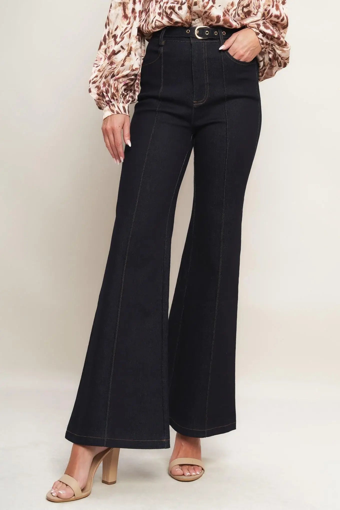 ICONIC FLARE DENIM PANTS - Flying Tomato - Flyclothing LLC