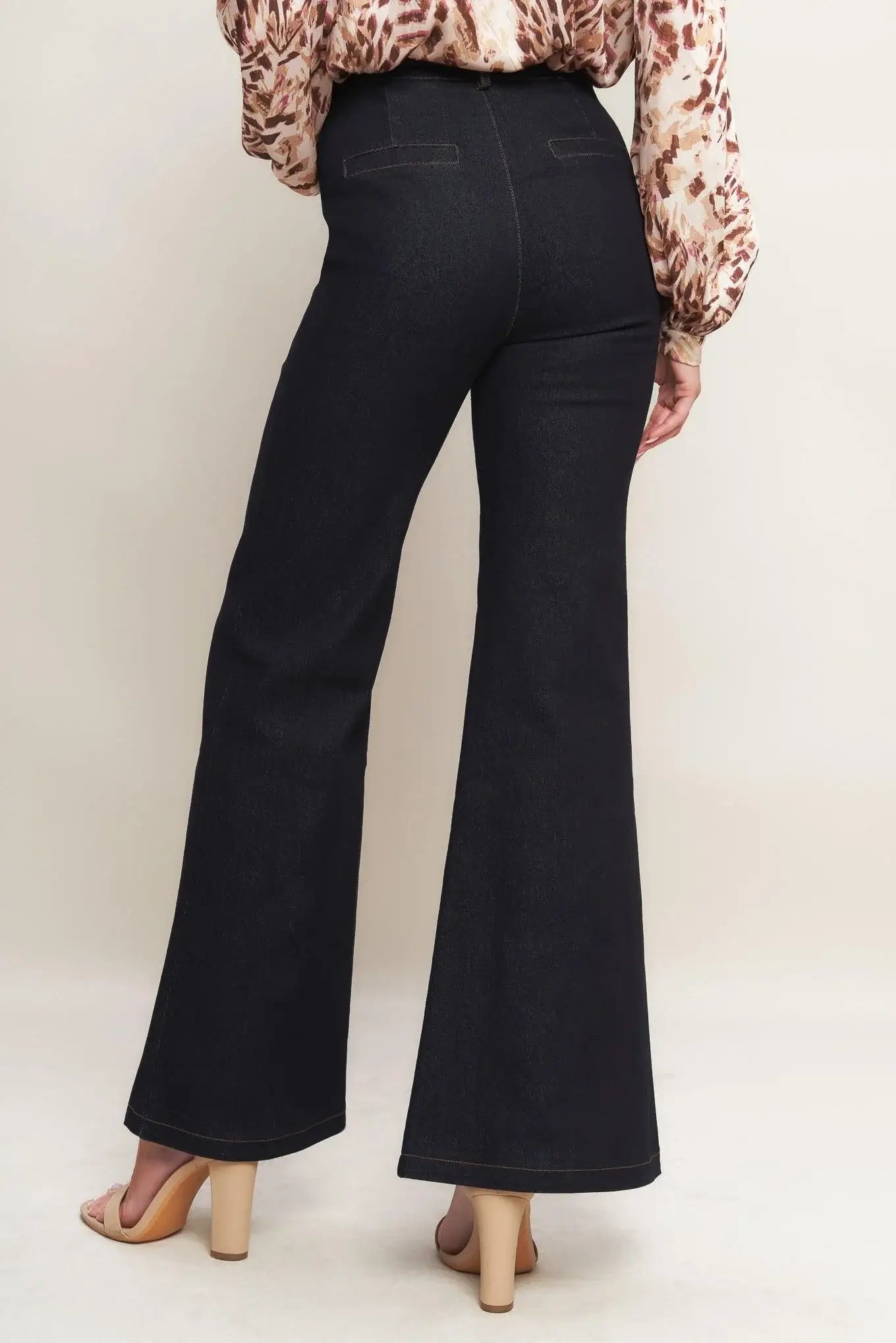 ICONIC FLARE DENIM PANTS - Flying Tomato - Flyclothing LLC